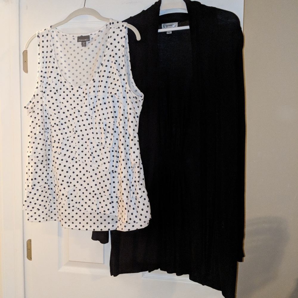Women's Plus Size Dress Barn cardigan & tank top